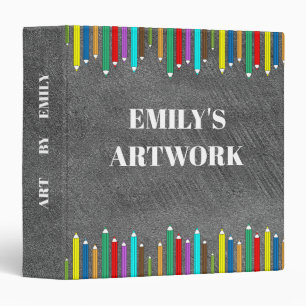 Personalized Artwork Artist Keepsake Chalkboard Binder