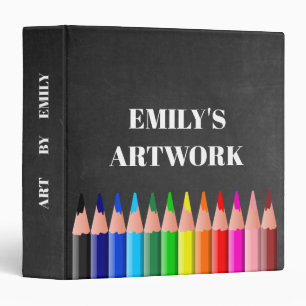 Personalized Artwork Artist Keepsake Chalkboard Binder