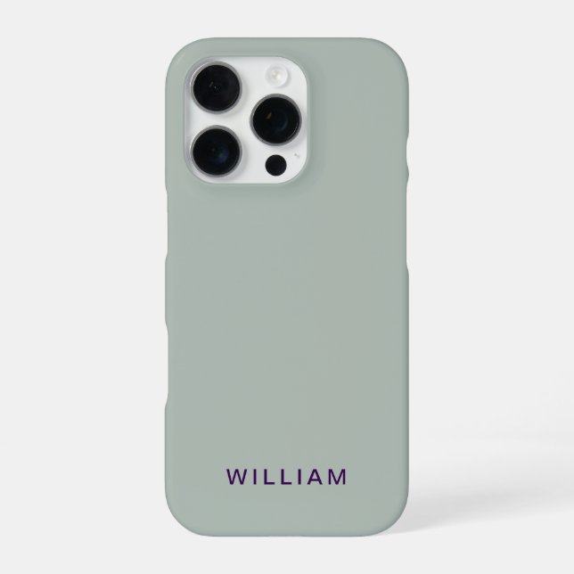 Personalized Ash Colour iPhone Case with Custom (Back)