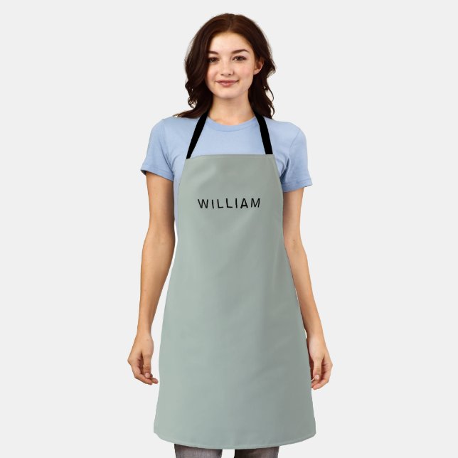Personalized Ash  & Name Monogram | Elegant Custom Apron (Worn)