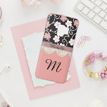 Personalized Asian Floral Lace Pink Case-Mate Samsung Galaxy S9 Case<br><div class="desc">A pretty pink Samsung Galaxy S9 case featuring a Japanese sakura (cherry blossom) pattern with a floral design of pink and white flowers with a ribbon and lace decoration. This phone case can be personalized with both your own monogram and christian name, or either (or both) can be removed if...</div>