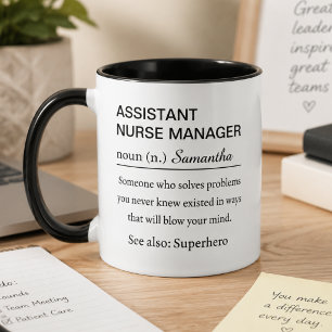 Personalized Assistant Nurse Manager Definition Mug