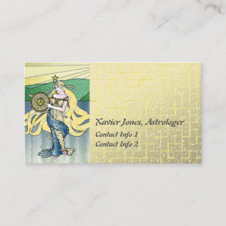 Personalized astrology goddess business cards