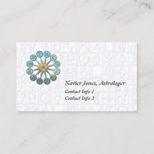 Personalized astrology symbols business cards