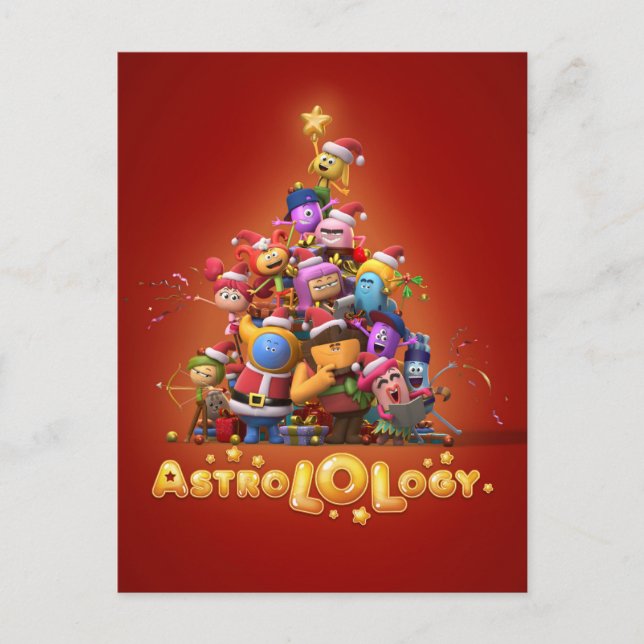 Personalized AstroLOLogy Christmas Postcard  (Front)