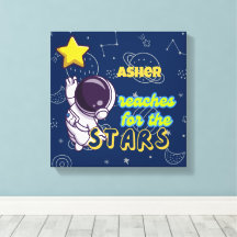 Personalized Astronaut Affirmation Reach for Star