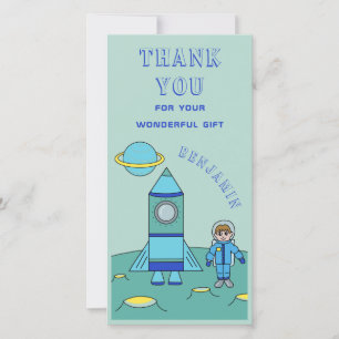 Personalized Astronaut Boy in Space Thank you