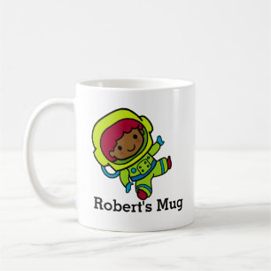 Personalized Astronaut Boy in Spacesuit Coffee Mug