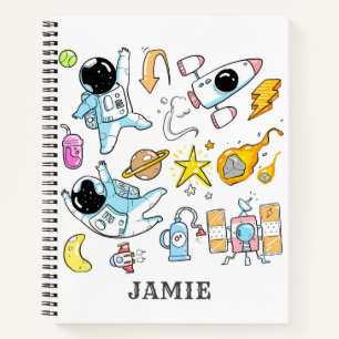 Personalized Astronaut Outer Space  Notebook