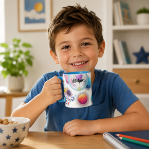 Personalized Astronaut & Planets Kids Mug