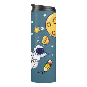Personalized Astronaut Space School Supplies Thermal Tumbler