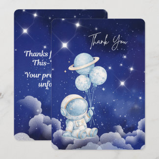 Personalized Astronaut Thank You Card
