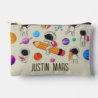 Personalized Astronauts and Planets Back to School Accessory Pouch