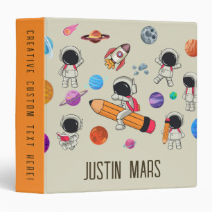 Personalized Astronauts and Planets Back to School Binder