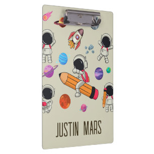 Personalized Astronauts and Planets Back to School Clipboard
