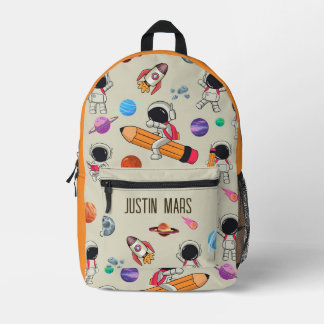 Personalized Astronauts and Planets Back to School Printed Backpack