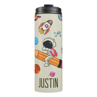 Personalized Astronauts and Planets Back to School Thermal Tumbler
