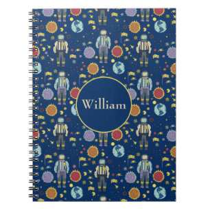 Personalized Astrounaut Space Man Colourful Notebook