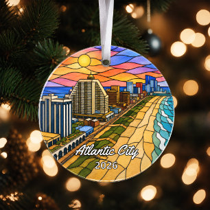 Personalized Atlantic City Acrylic Ornament, Custo Ornament