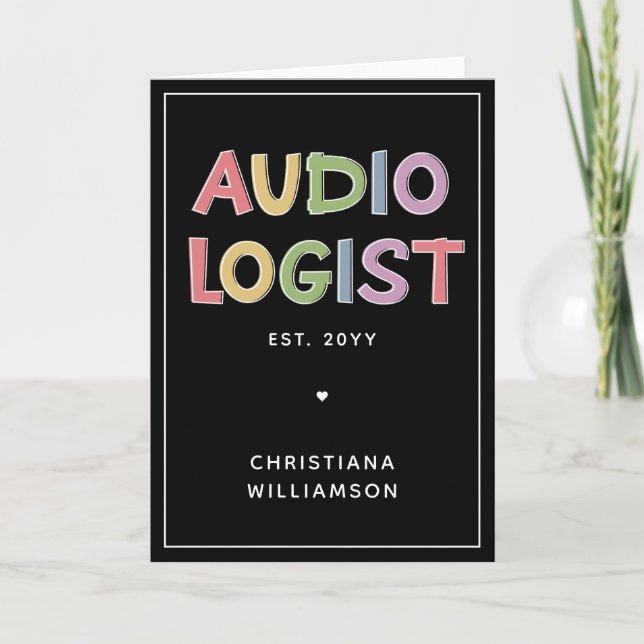 Personalized Audiologist Audiology Graduation Gift Card (Front)