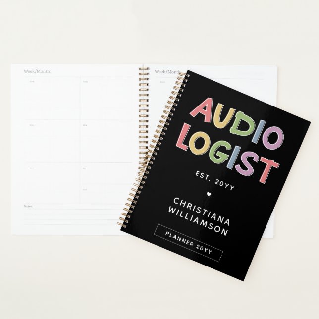 Personalized Audiologist Audiology Graduation Gift Planner (Display)