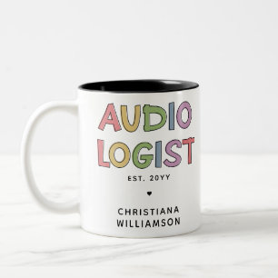 Personalized Audiologist Audiology Graduation Gift Two-Tone Coffee Mug