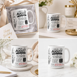 Personalized August Gladiolus Birthday Mug