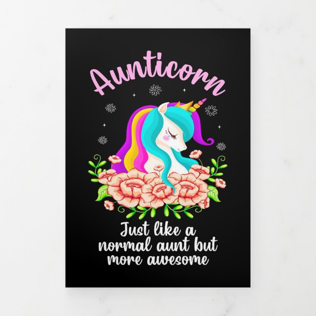 Personalized Aunt | Auntie Mothers Day Gift Tri-Fold Announcement (Cover)