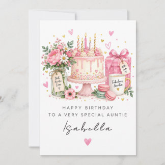 Personalized Aunt Birthday Greeting Special Auntie Holiday Card