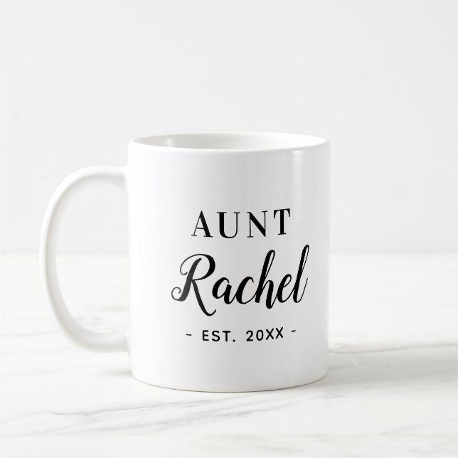 Personalized Aunt Monogram Mug (Left)