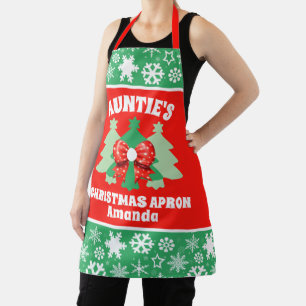Personalized Auntie's Christmas Gift Apron