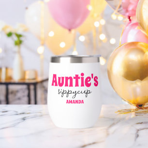 Personalized Auntie's Sippy Cup Wine Tumbler