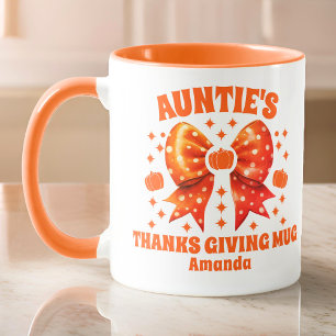 Personalized Auntie's Thanksgiving Mug