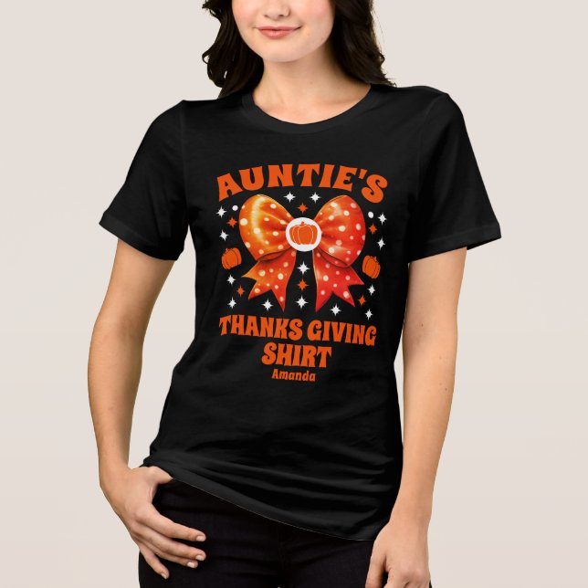 Personalized Auntie's Thanksgiving Shirt (Front)