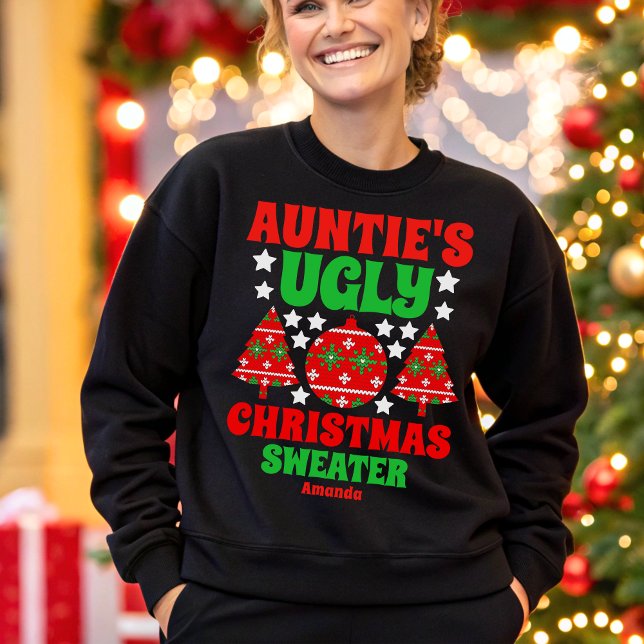 Personalized Auntie's Ugly Christmas Sweater (Creator Uploaded)