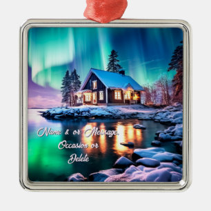 Personalized Aurora Borealis Ornament. Many Styles Metal Ornament