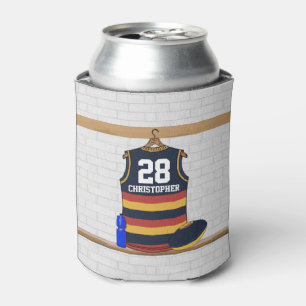 Personalized Aussie Rules Football Jersey BRY Can Cooler