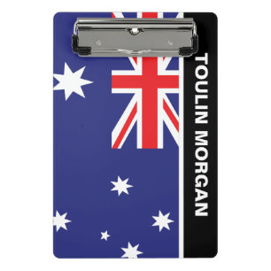 Personalized Australia Flag Mini Clipboard