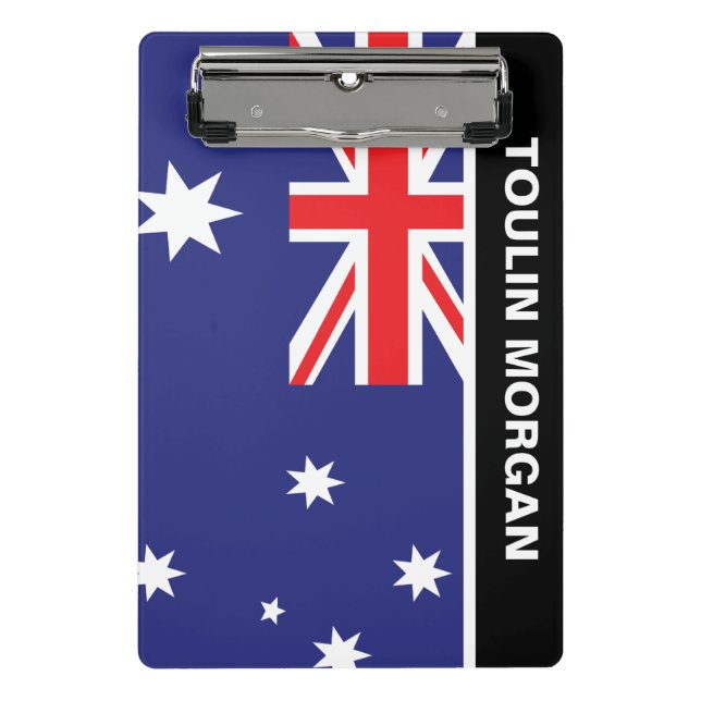 Personalized  Australia Flag  Mini Clipboard (Front)