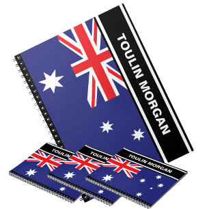 Personalized Australia Flag Notebook