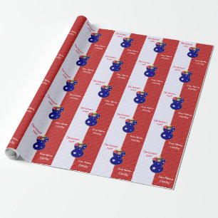 Personalized Australian Angel Red White Wrapping Paper