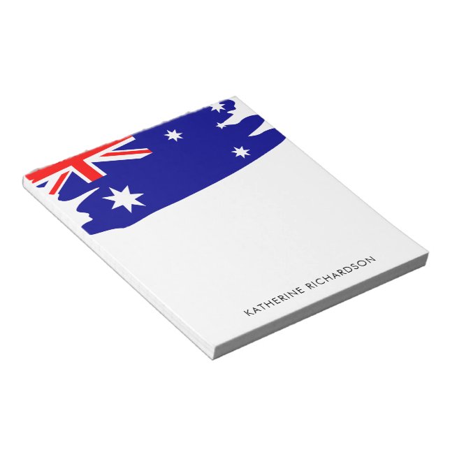Personalized Australian Flag Australia Notepad (Angled)