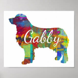 Personalized Australian Shepherd / Aussie Art Poster