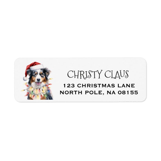 Personalized Australian Shepherd Christmas  (Front)
