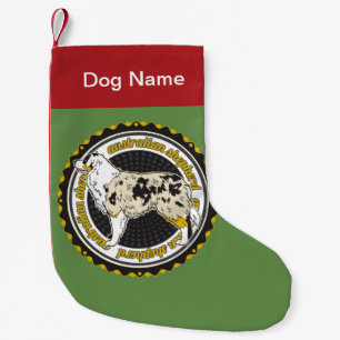 Personalized Australian Shepherd Dog Breed Small Christmas Stocking