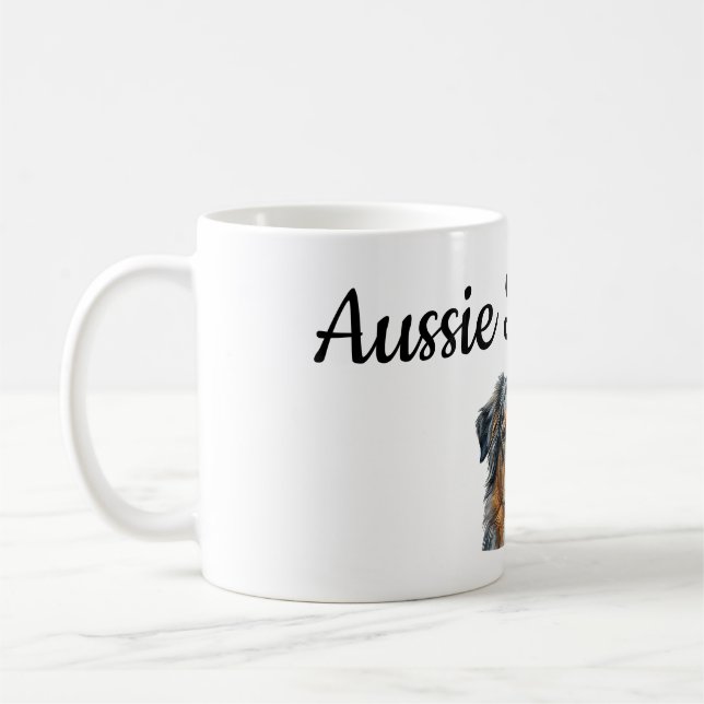 Personalized Australian Shepherd Mug Wrap – Custom (Gauche)