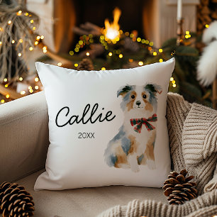 Personalized Australian Shepherd Xmas Pillow