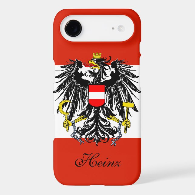 Personalized Austria Flag Case-Mate iPhone Case (Back)