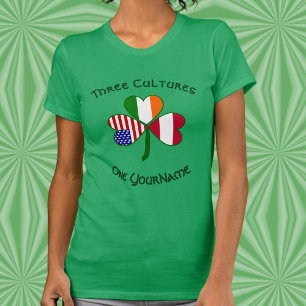 Personalized Austria Ireland USA Shamrock Women's T-Shirt
