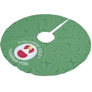 Personalized Austrian Angel Christmas Flag Brushed Polyester Tree Skirt